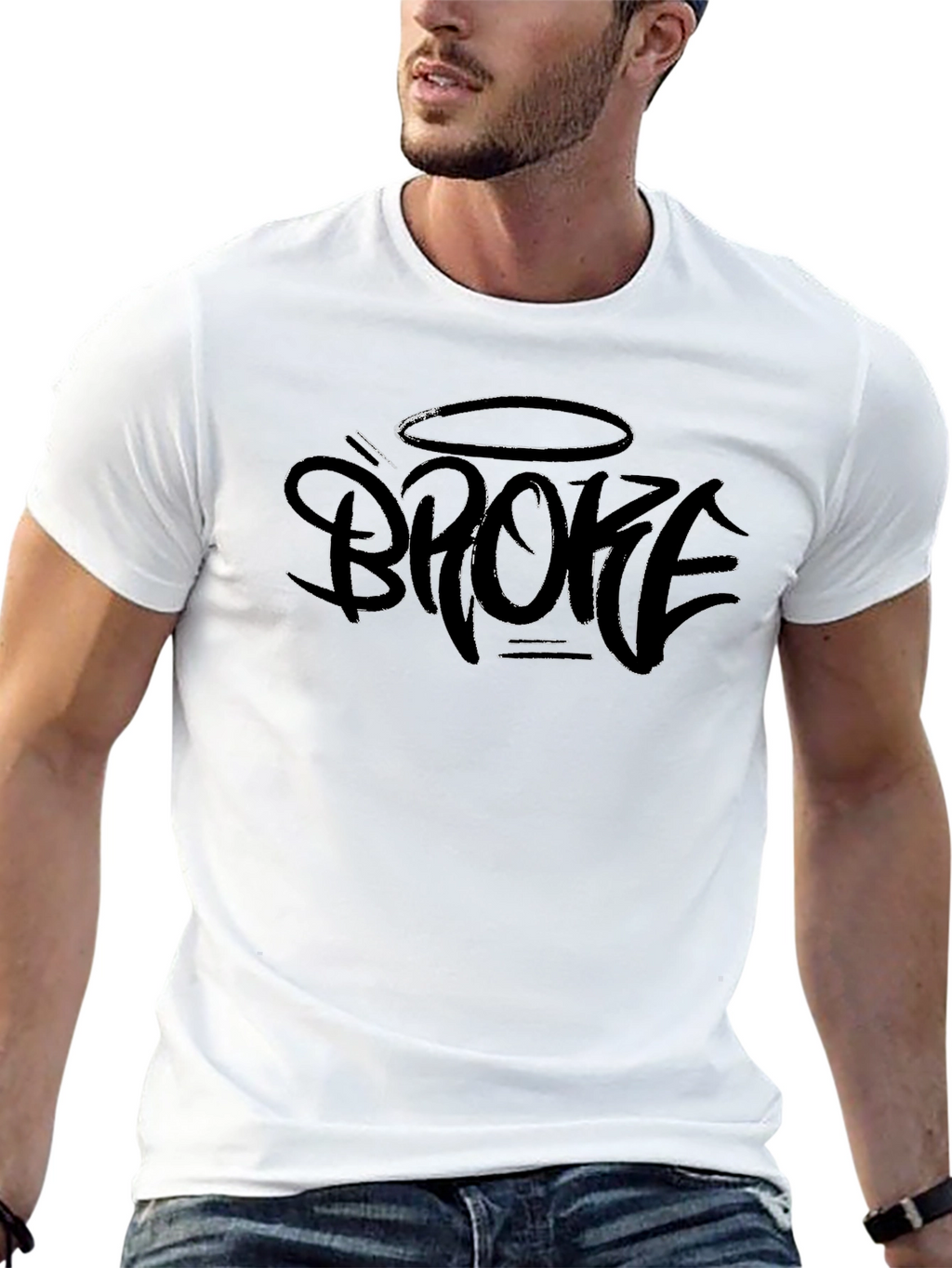 Broke Halo Graphic Black T-Shirt
