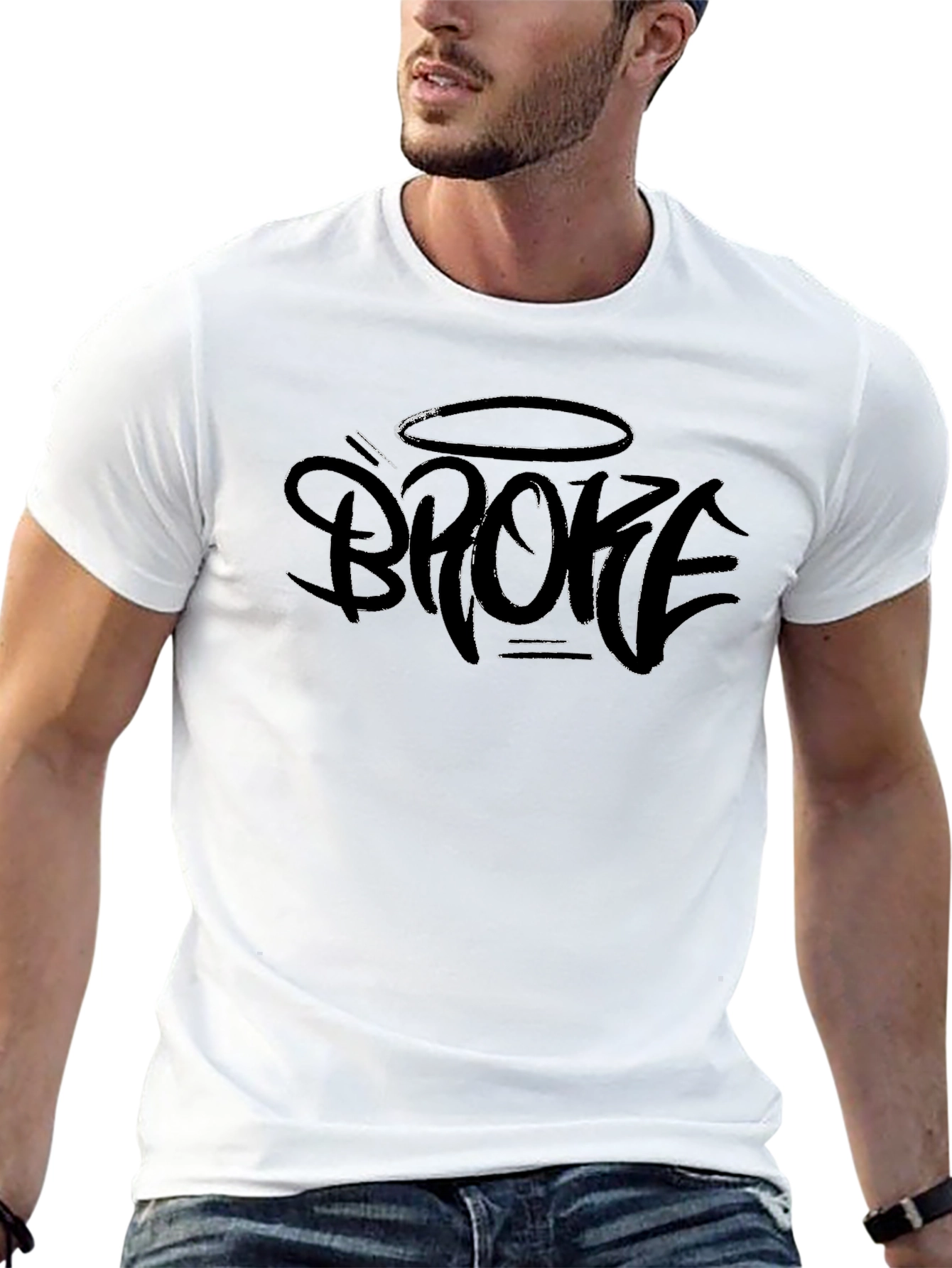 Broke Halo Graphic Black T-Shirt