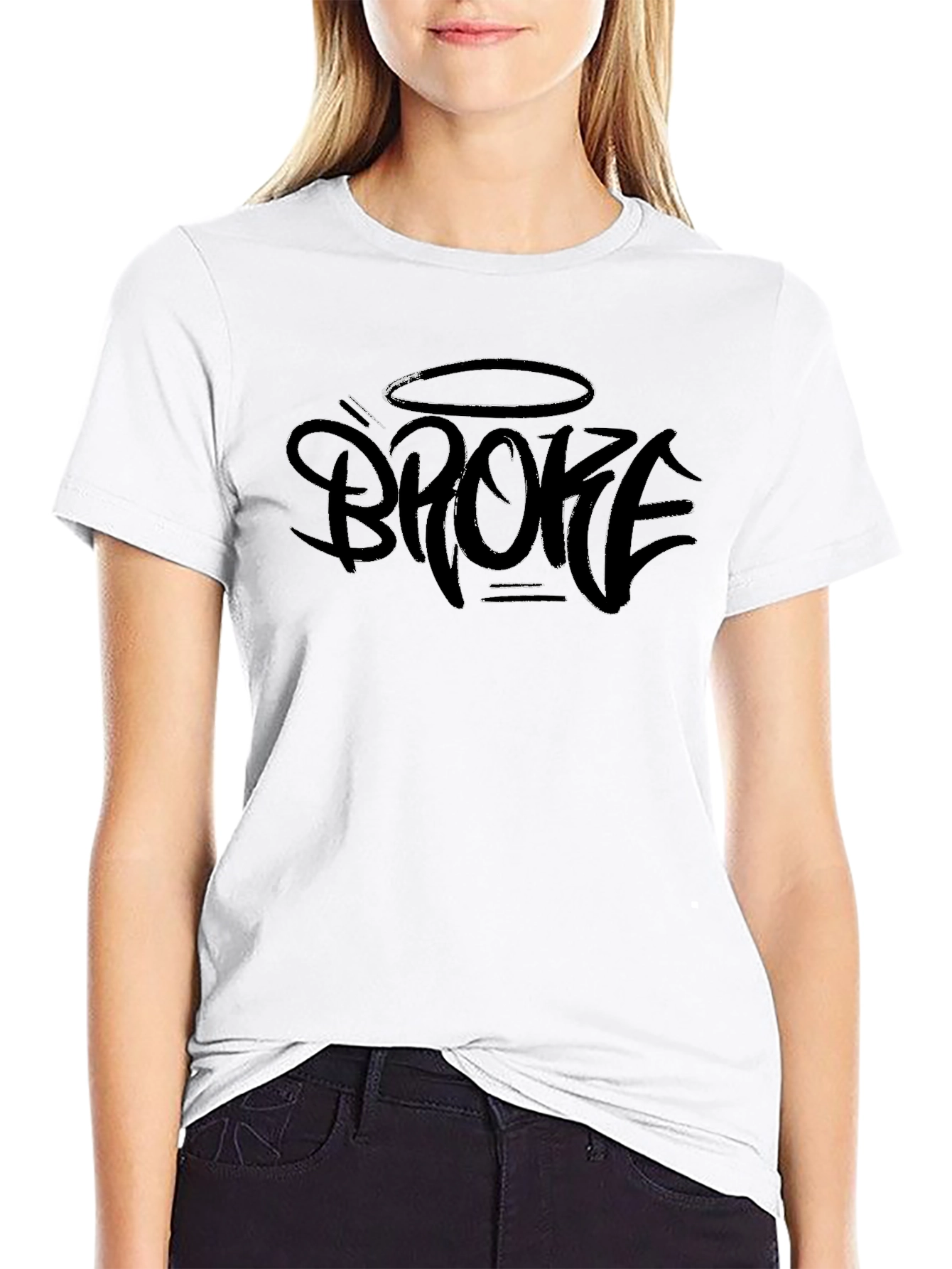 Broke Halo Graphic Black T-Shirt