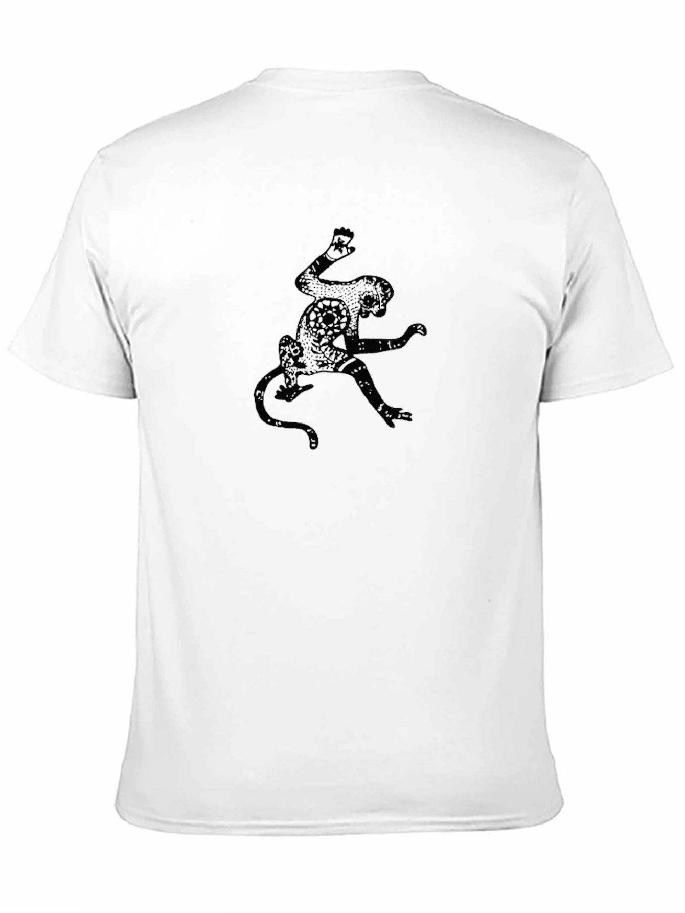 Black T-Shirt with Monkey Design