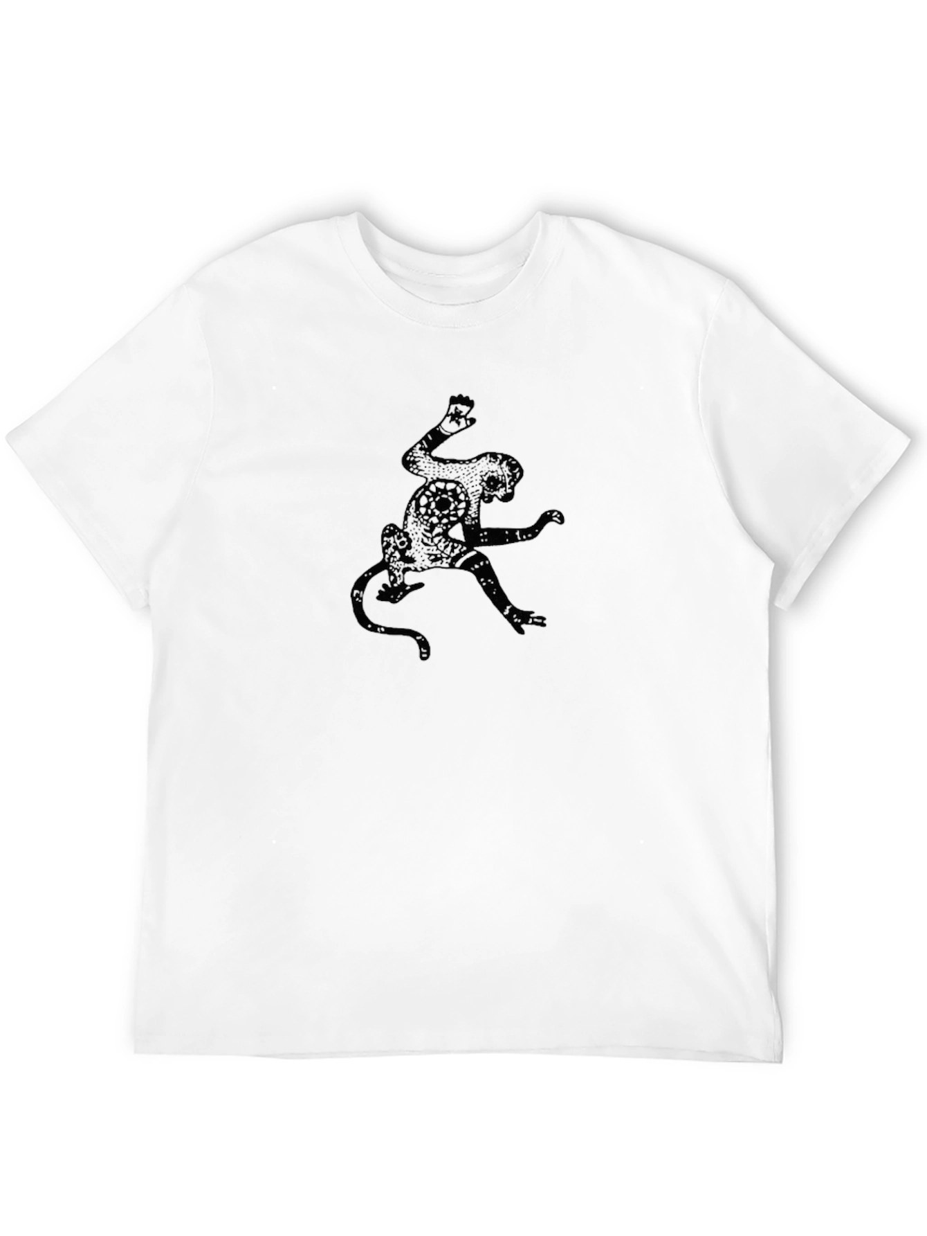 Black T-Shirt with Monkey Design