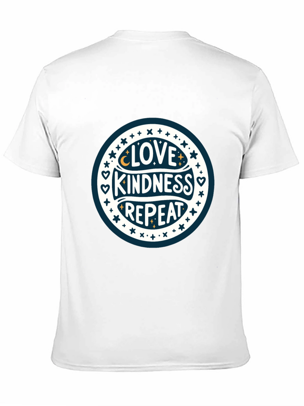 Love Kindness Repeat Graphic Tee - Black