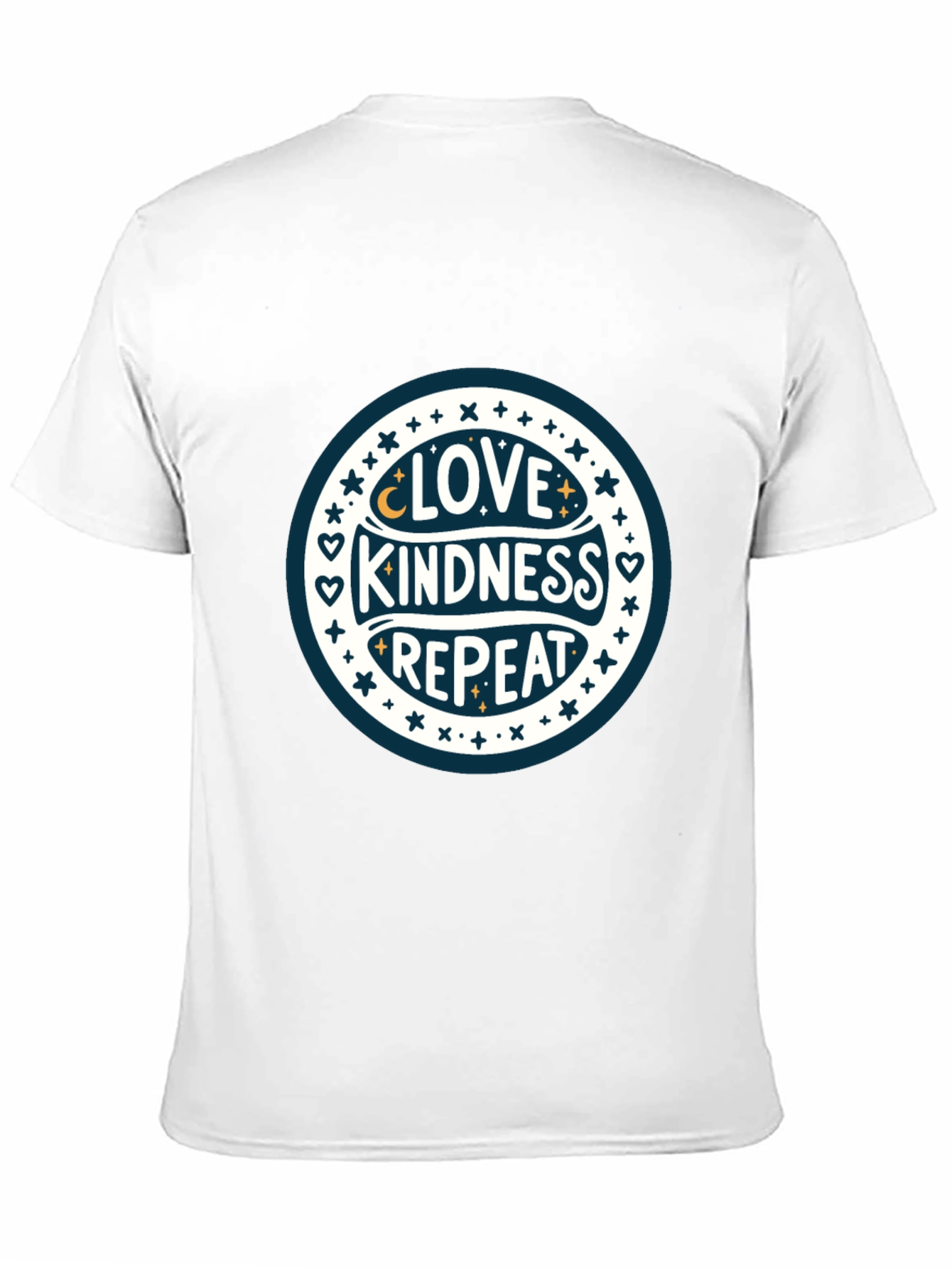 Love Kindness Repeat Graphic Tee - Black