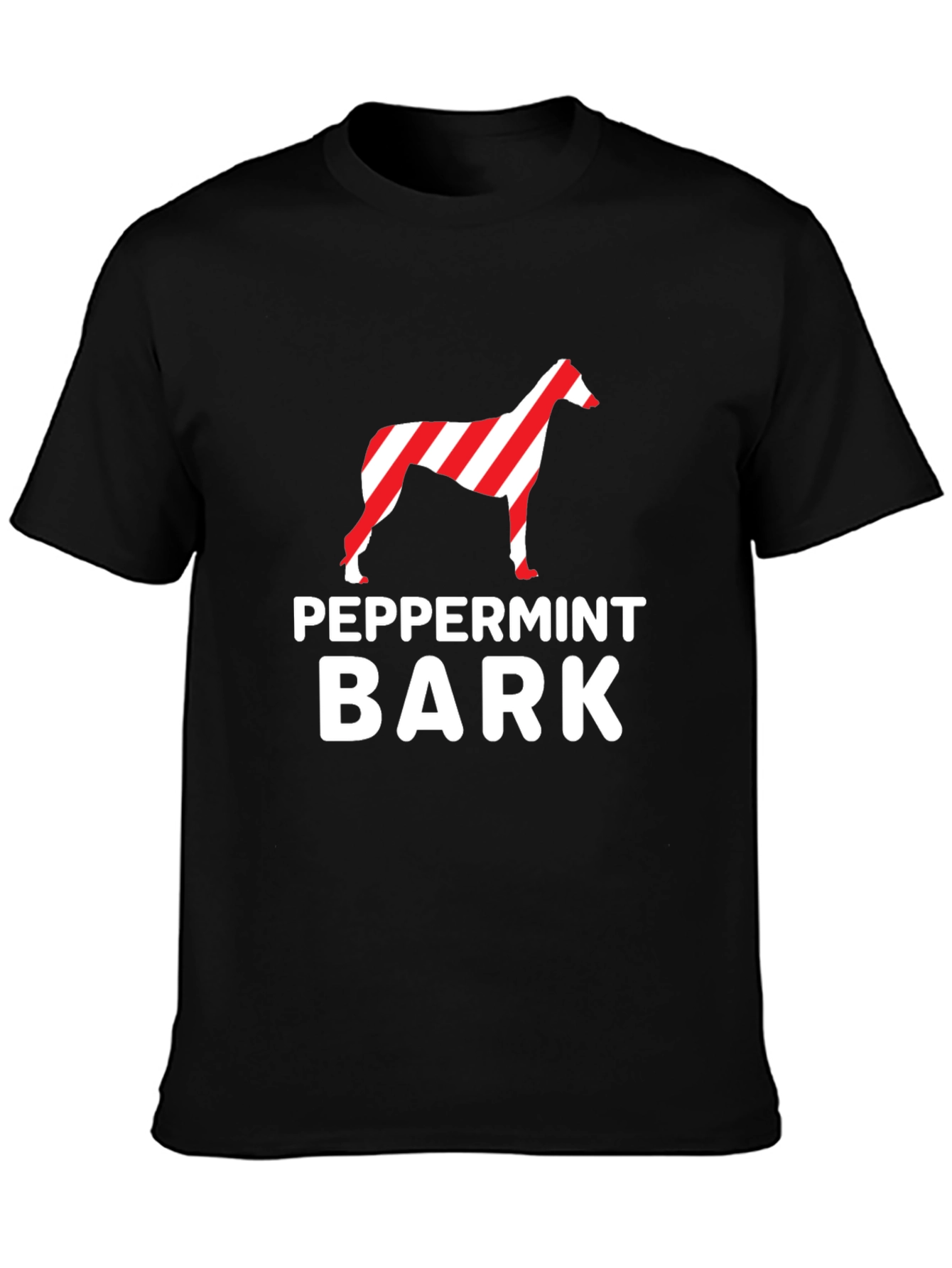 Peppermint Bark Dog Graphic Tee - Black