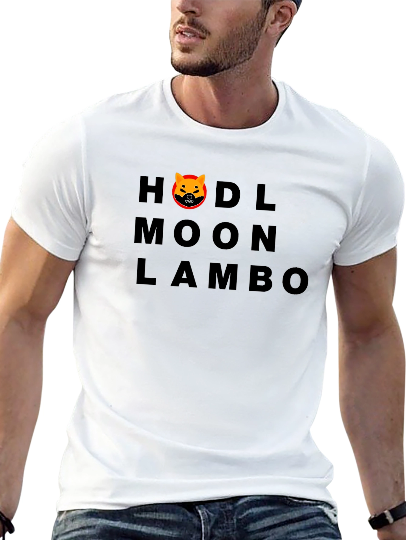 HODL Moon Lambo Black T-Shirt - Crypto Enthusiast Tee
