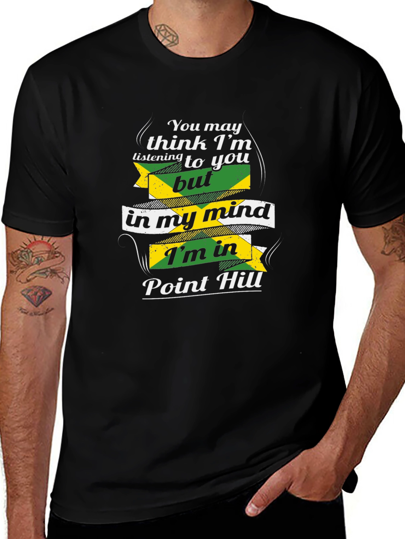 Point Hill Mind T-Shirt - Black Cotton Tee