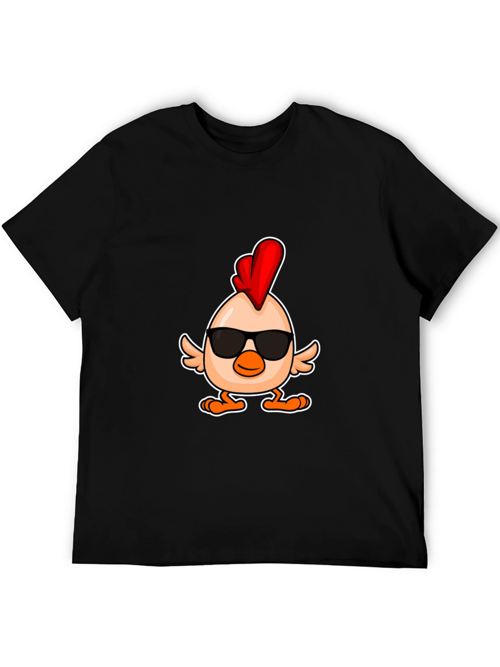 Cool Chicken Graphic Tee - Mens Black T-Shirt