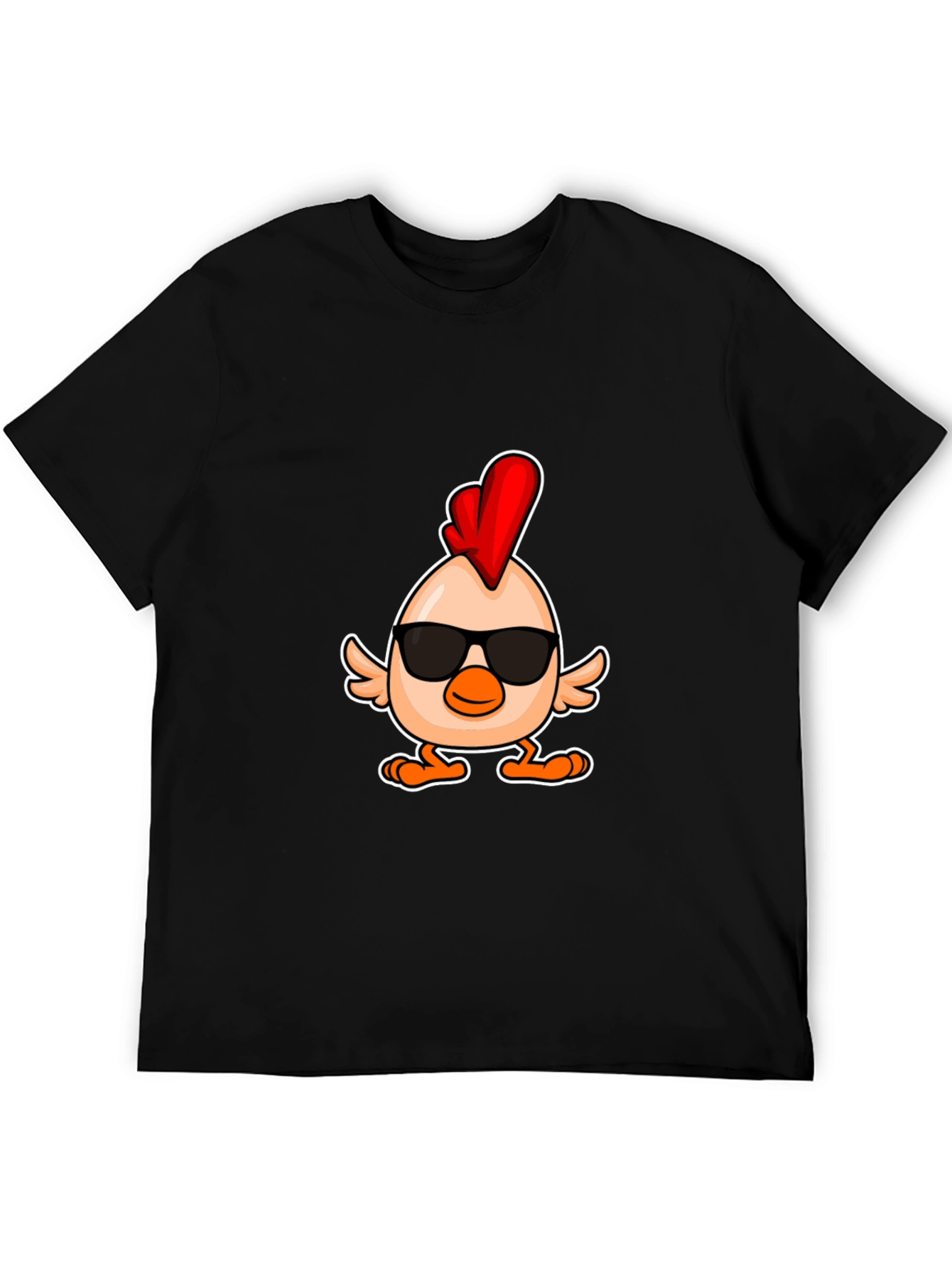 Cool Chicken Graphic Tee - Mens Black T-Shirt
