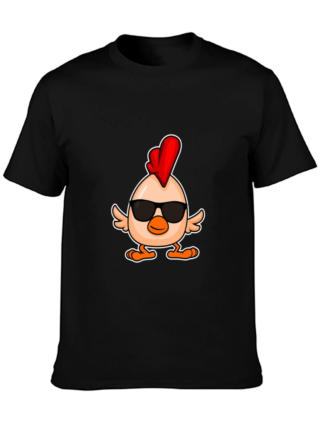 Cool Chicken Graphic Tee - Mens Black T-Shirt