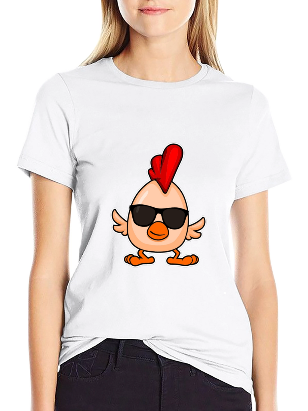 Cool Chicken Graphic Tee - Mens Black T-Shirt