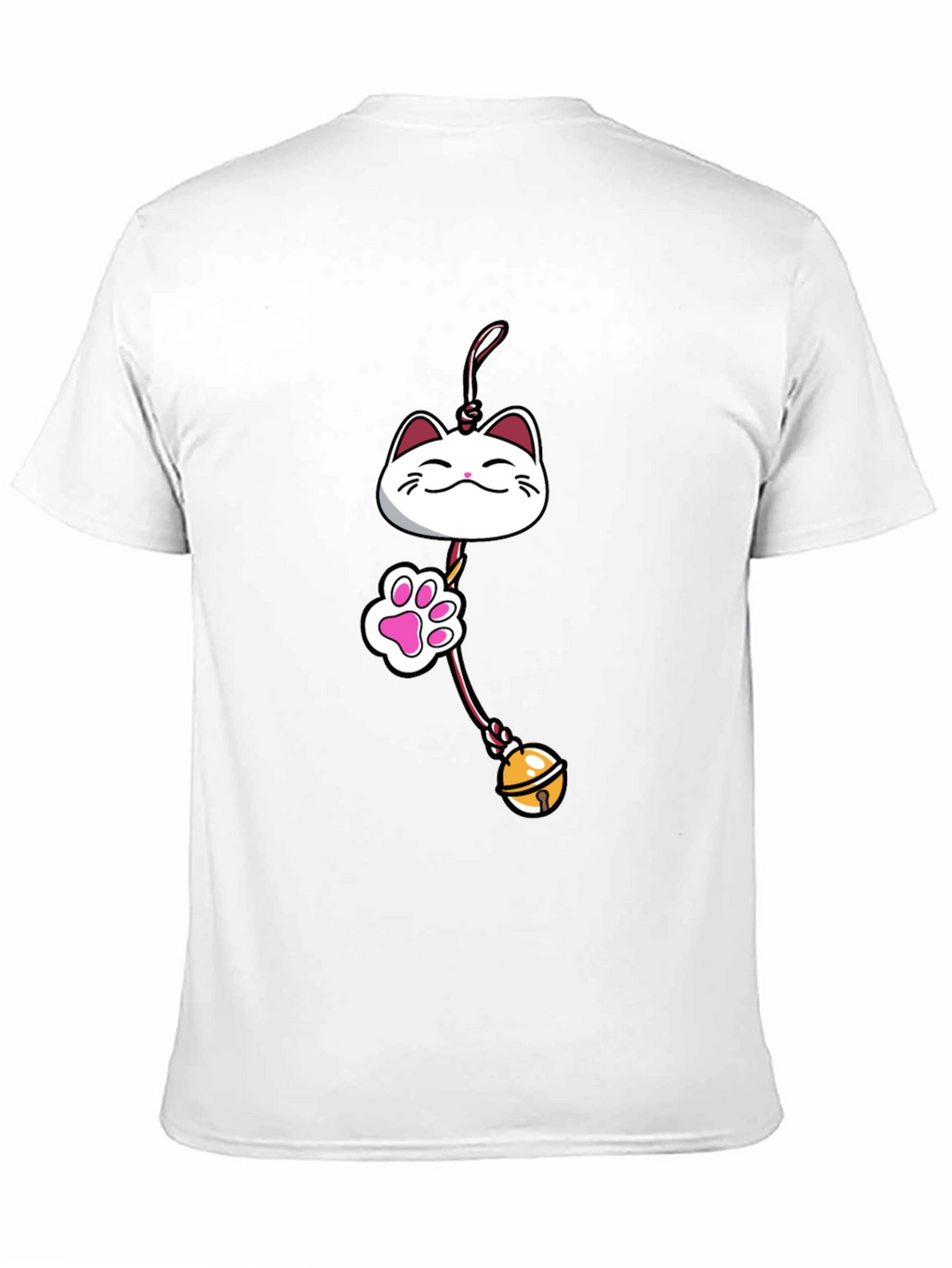 Lucky Cat Charm Graphic Tee - Black