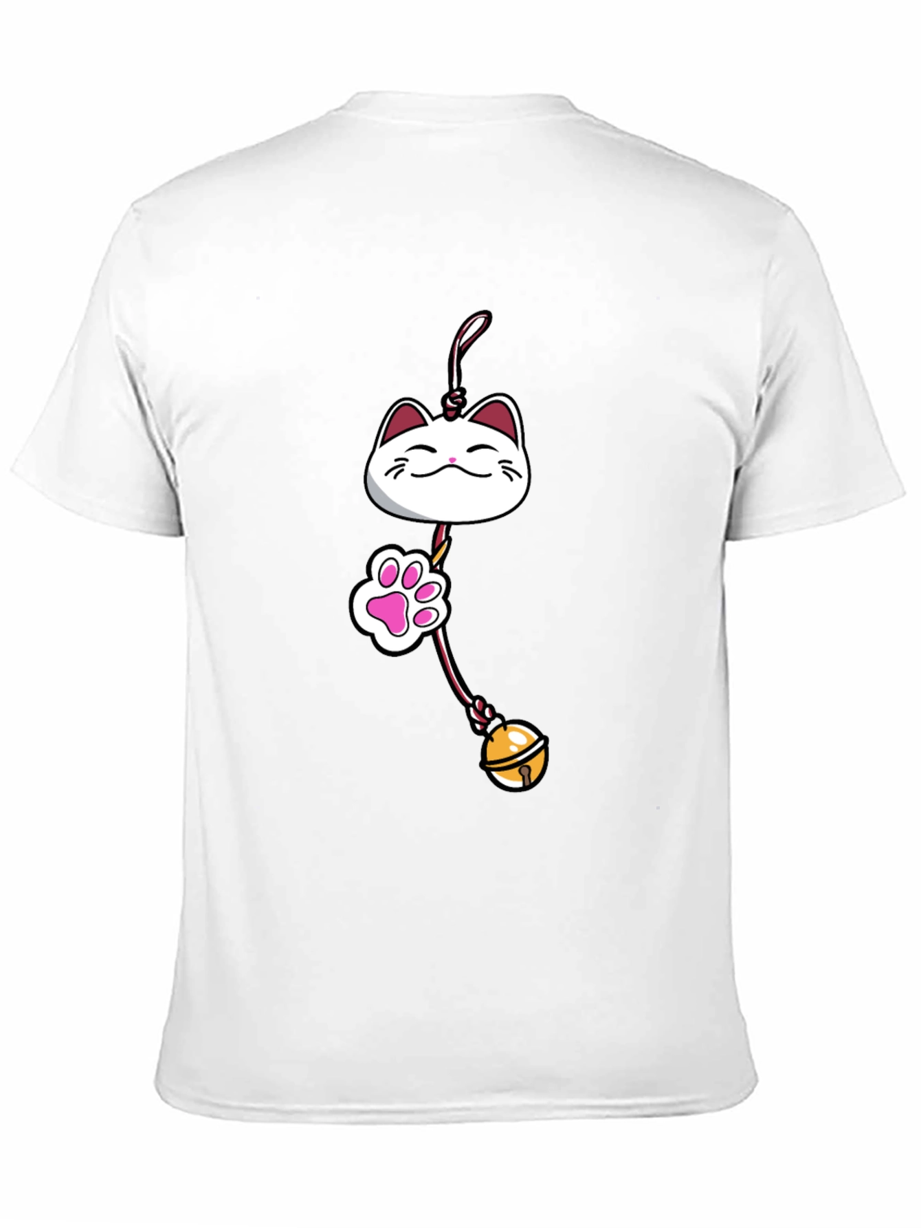 Lucky Cat Charm Graphic Tee - Black