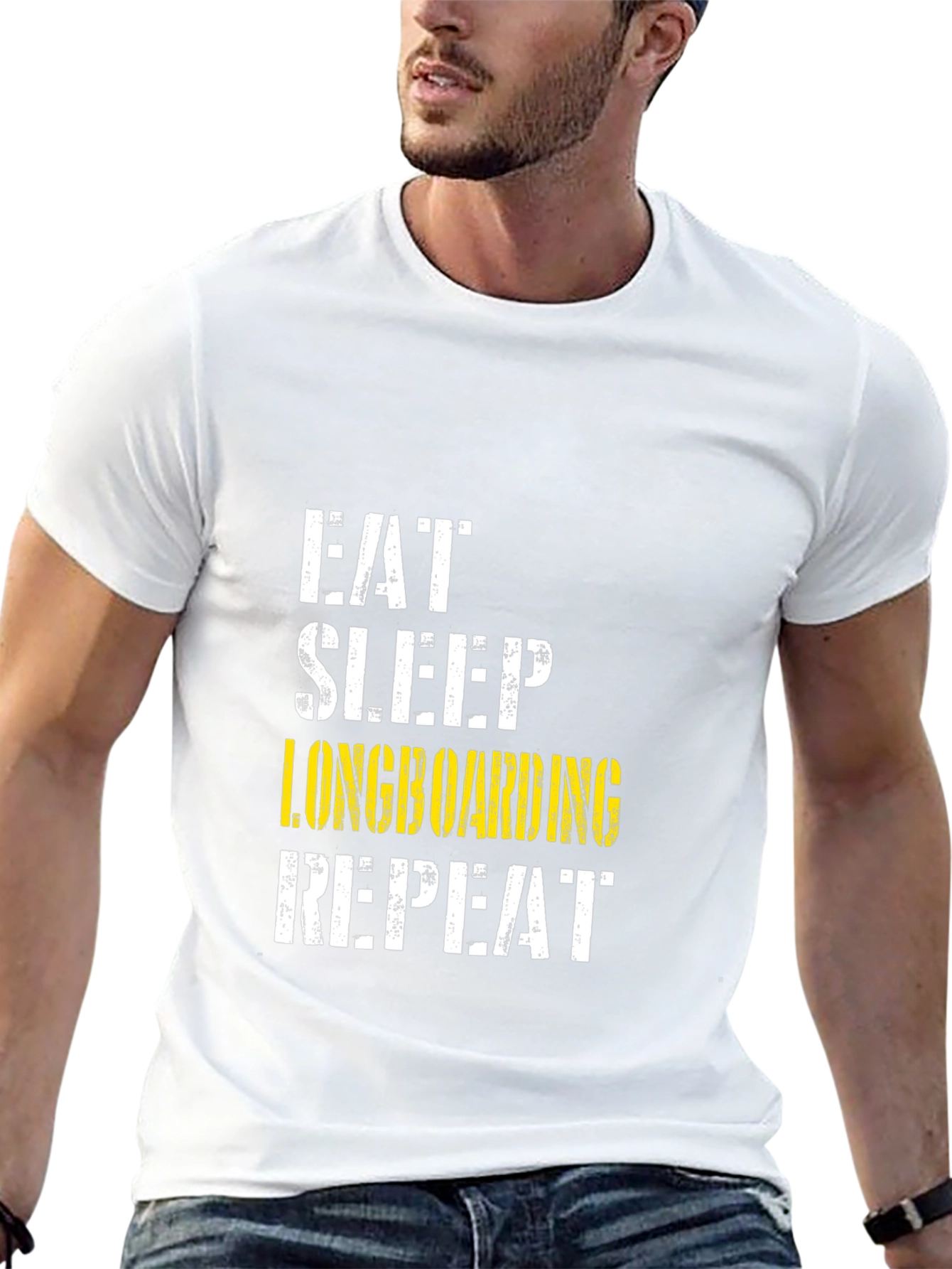 Eat Sleep Longboarding Repeat T-Shirt