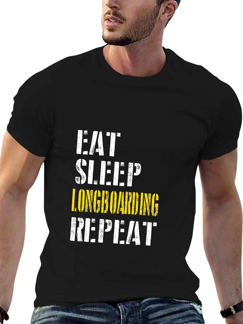 Eat Sleep Longboarding Repeat T-Shirt