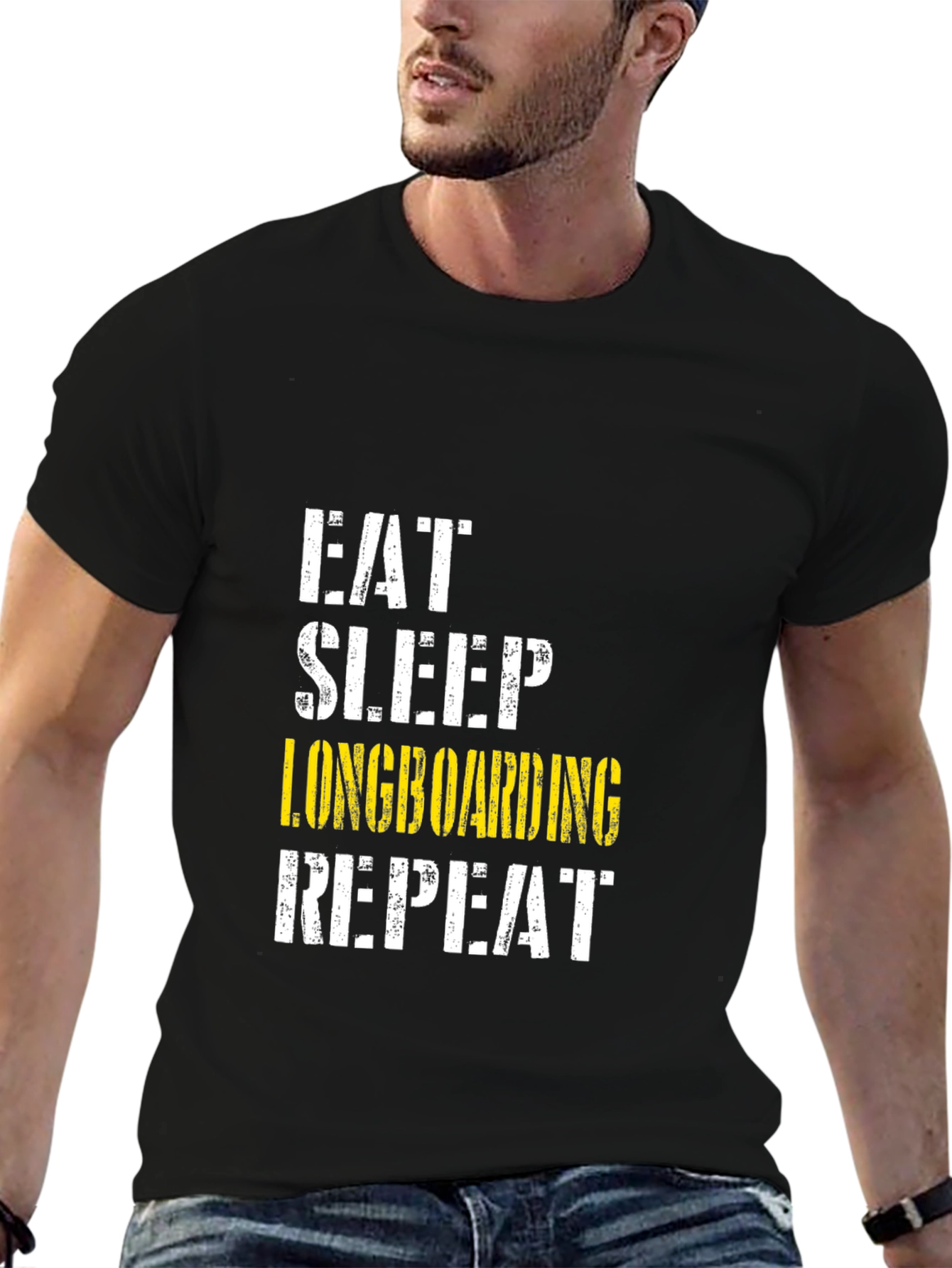 Eat Sleep Longboarding Repeat T-Shirt