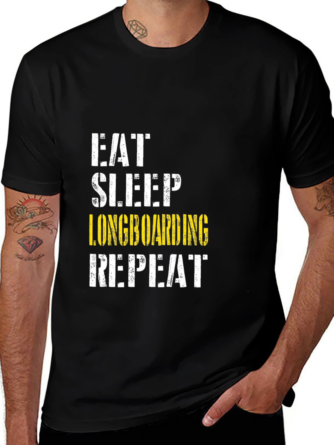 Eat Sleep Longboarding Repeat T-Shirt