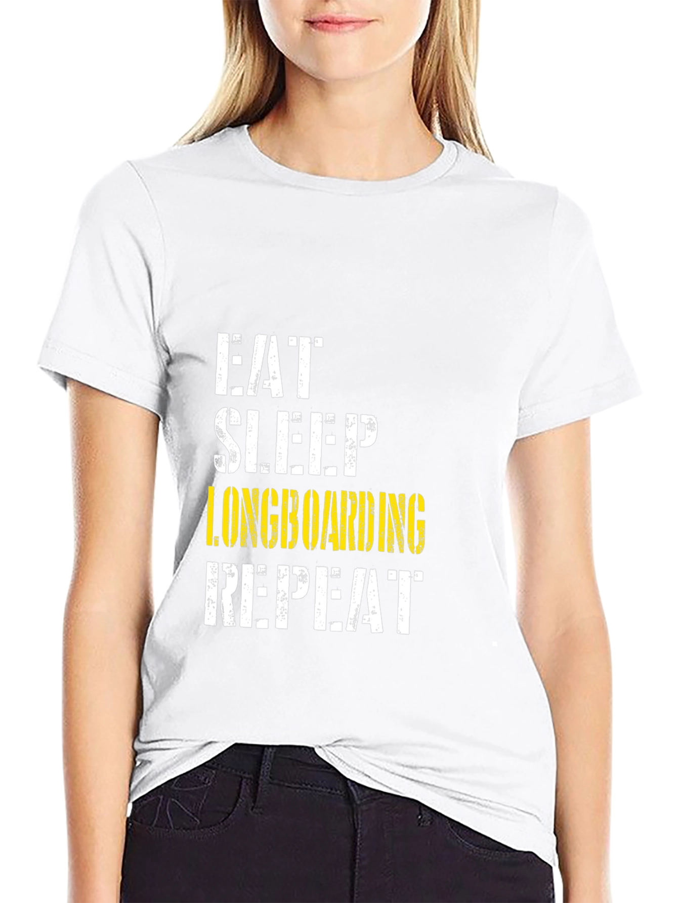 Eat Sleep Longboarding Repeat T-Shirt