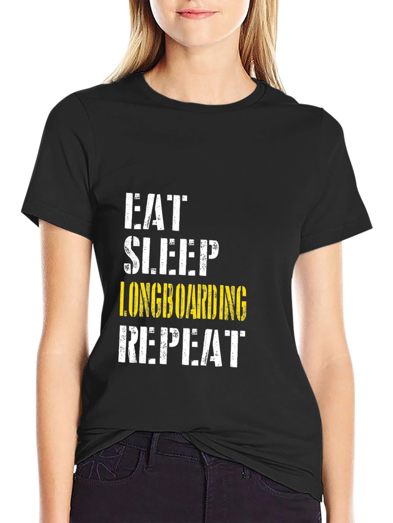 Eat Sleep Longboarding Repeat T-Shirt