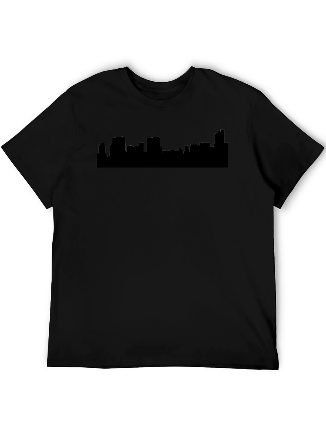 Cityscape Silhouette T-Shirt - Black