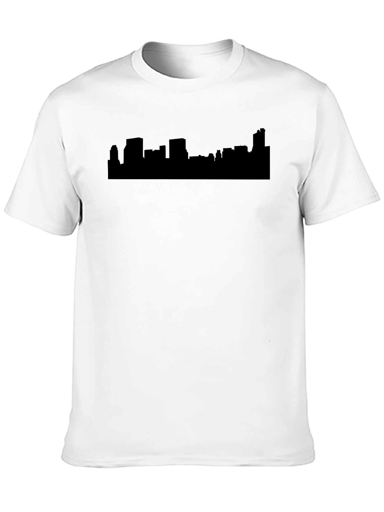 Cityscape Silhouette T-Shirt - Black