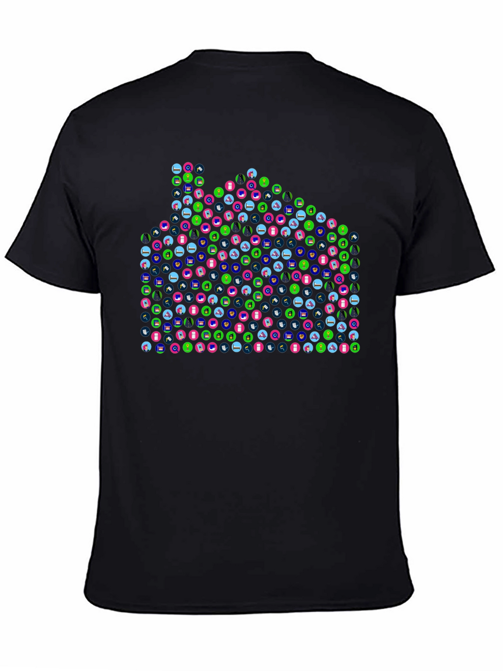 Abstract Pattern Black T-Shirt