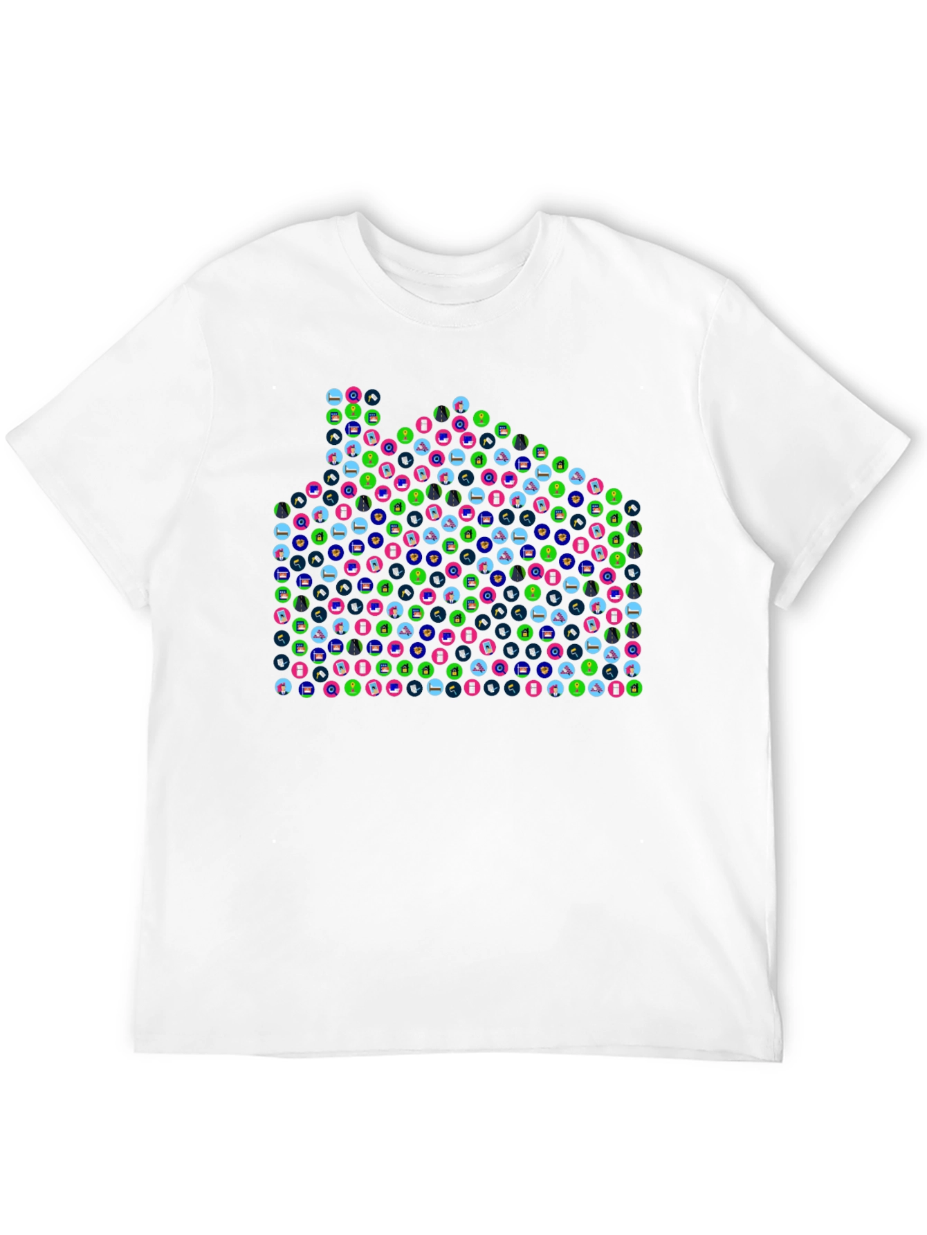 Abstract Pattern Black T-Shirt