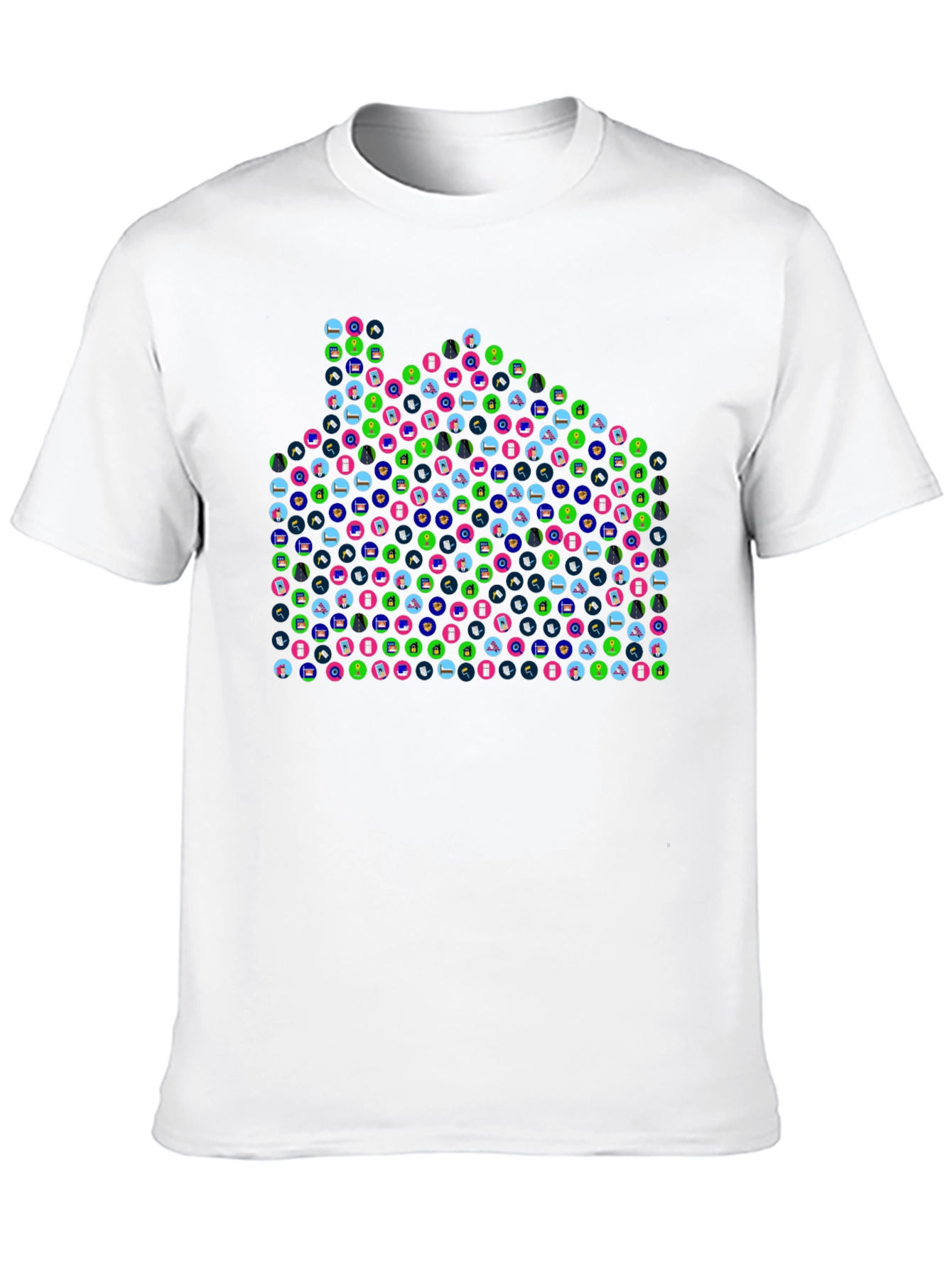Abstract Pattern Black T-Shirt