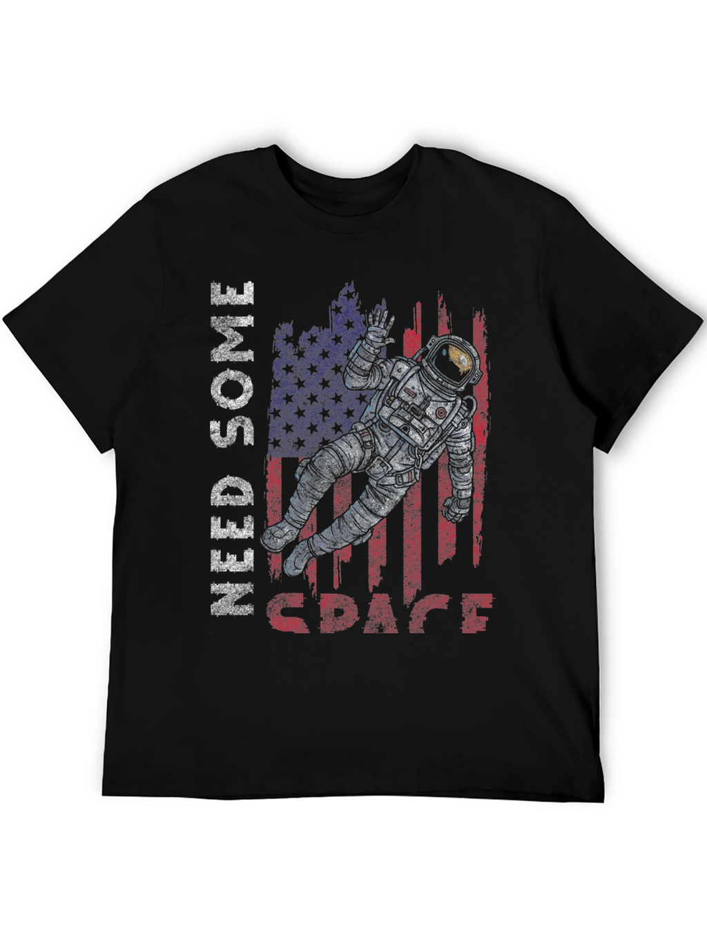 Need Some Space Astronaut USA Flag Graphic Tee