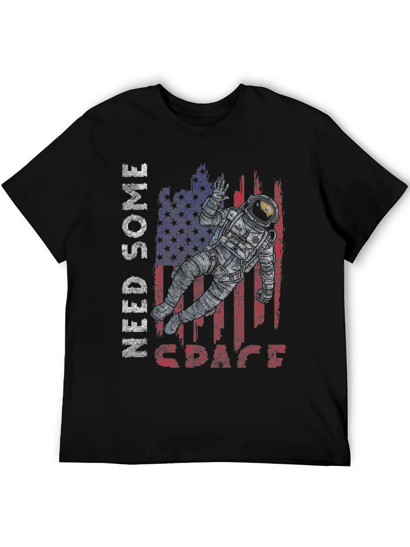 Need Some Space Astronaut USA Flag Graphic Tee