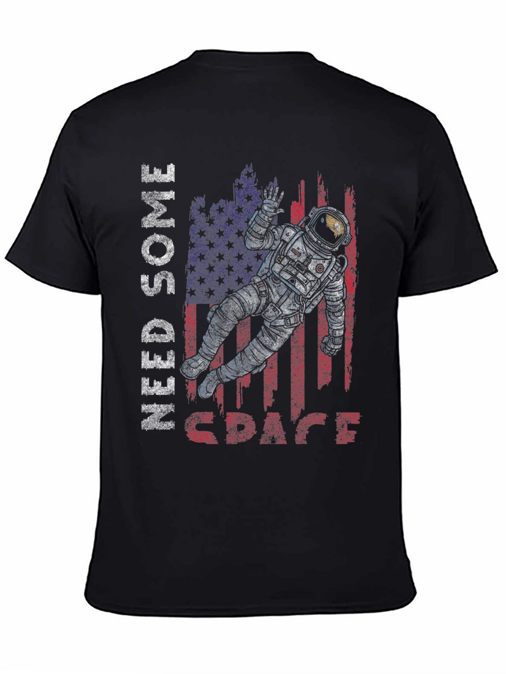 Need Some Space Astronaut USA Flag Graphic Tee