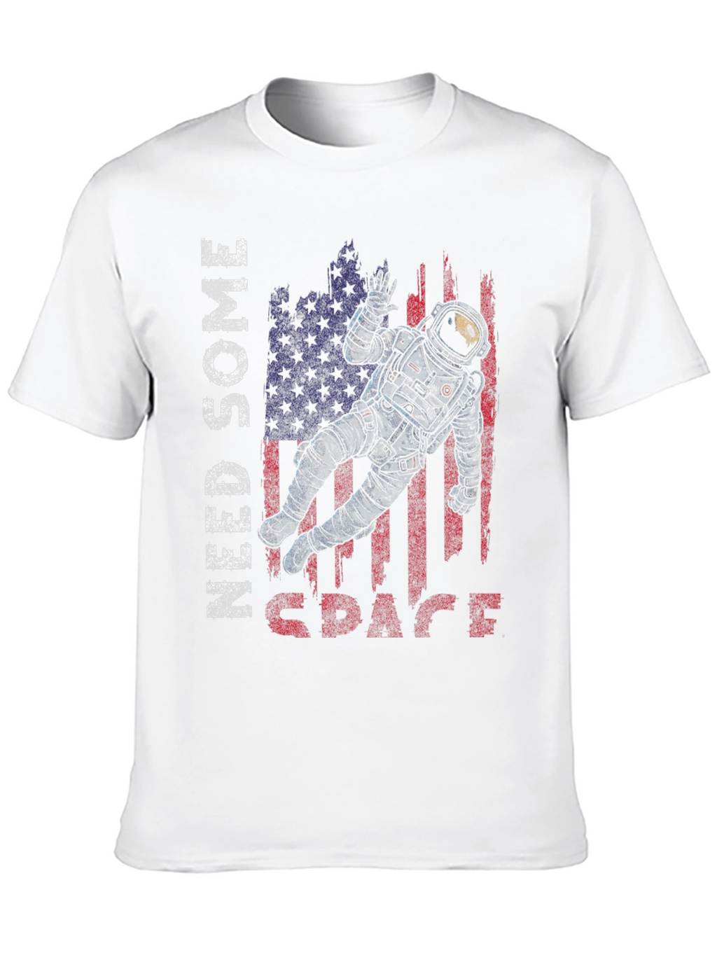 Need Some Space Astronaut USA Flag Graphic Tee