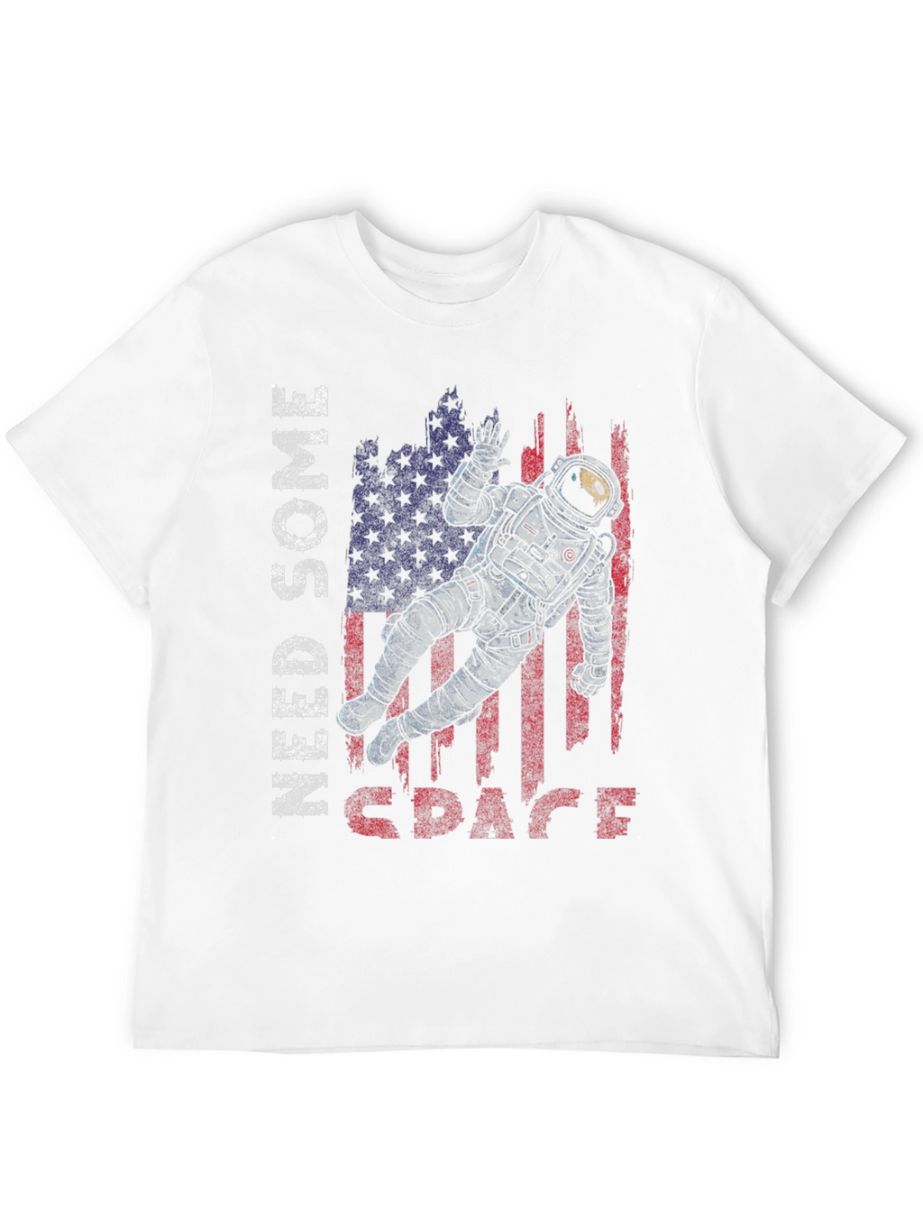 Need Some Space Astronaut USA Flag Graphic Tee