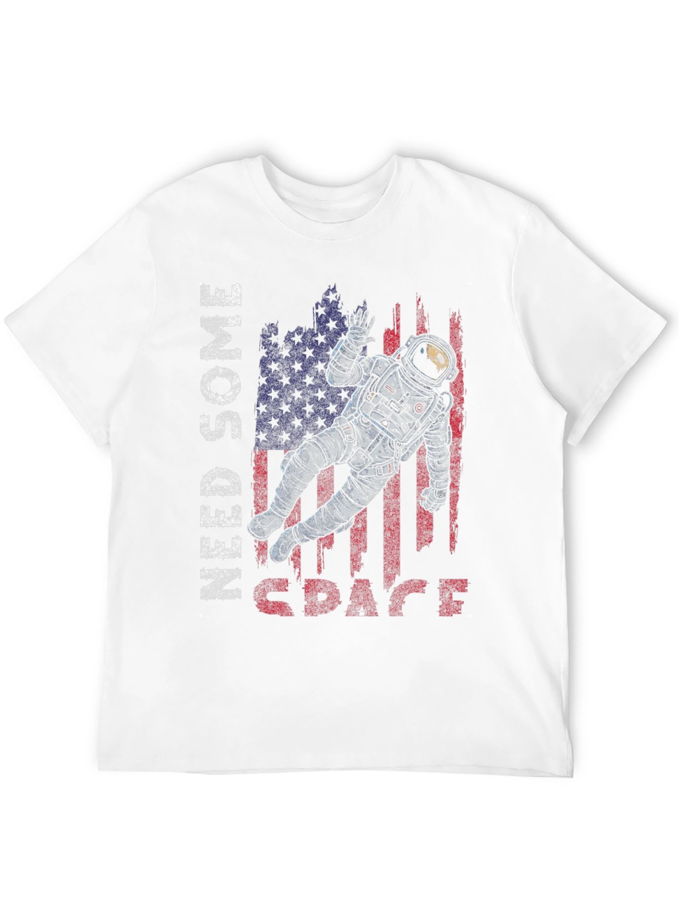 Need Some Space Astronaut USA Flag Graphic Tee