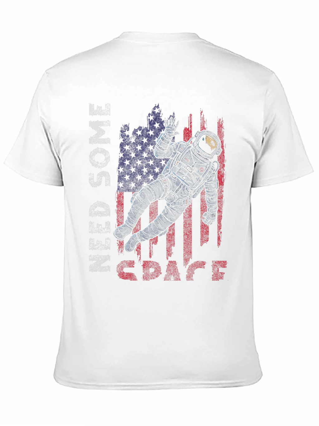 Need Some Space Astronaut USA Flag Graphic Tee
