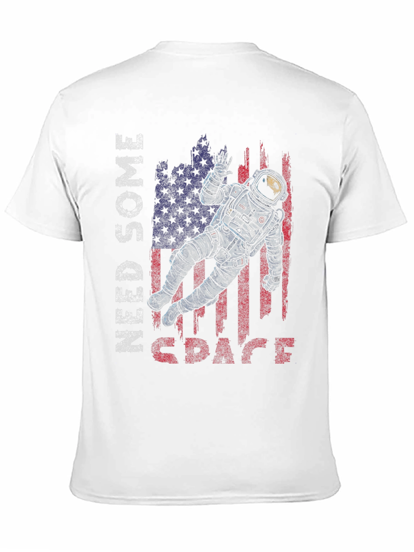 Need Some Space Astronaut USA Flag Graphic Tee