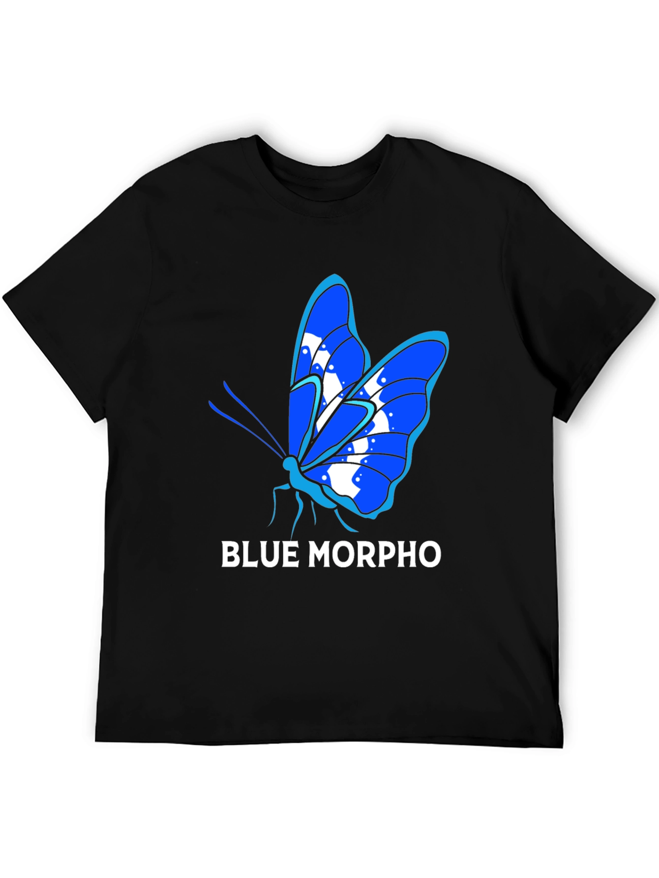 Blue Morpho Butterfly Graphic T-Shirt - Premium Comfort