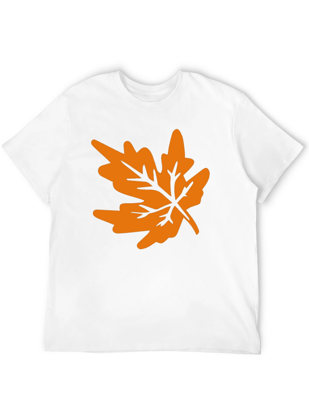 Autumn Leaf Graphic Tee - Black Casual T-Shirt