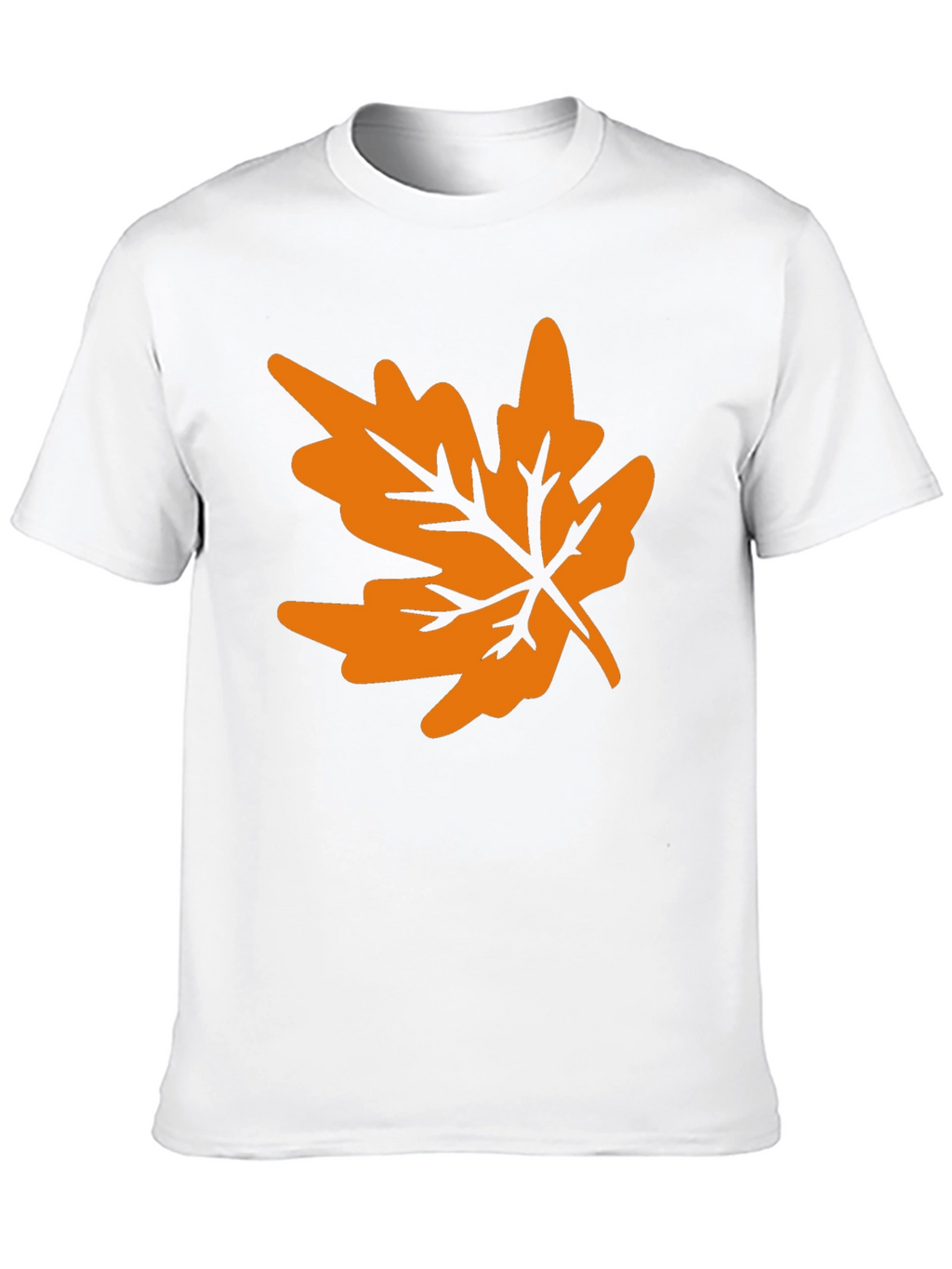 Autumn Leaf Graphic Tee - Black Casual T-Shirt