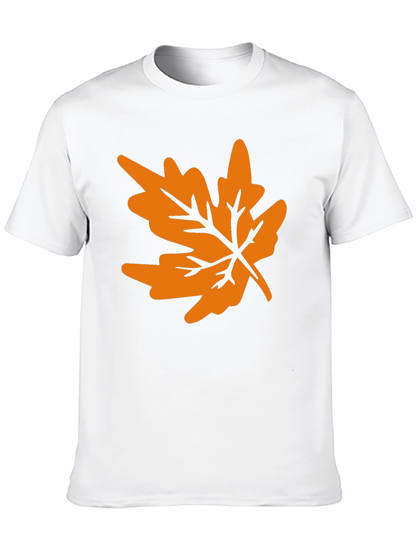 Autumn Leaf Graphic Tee - Black Casual T-Shirt