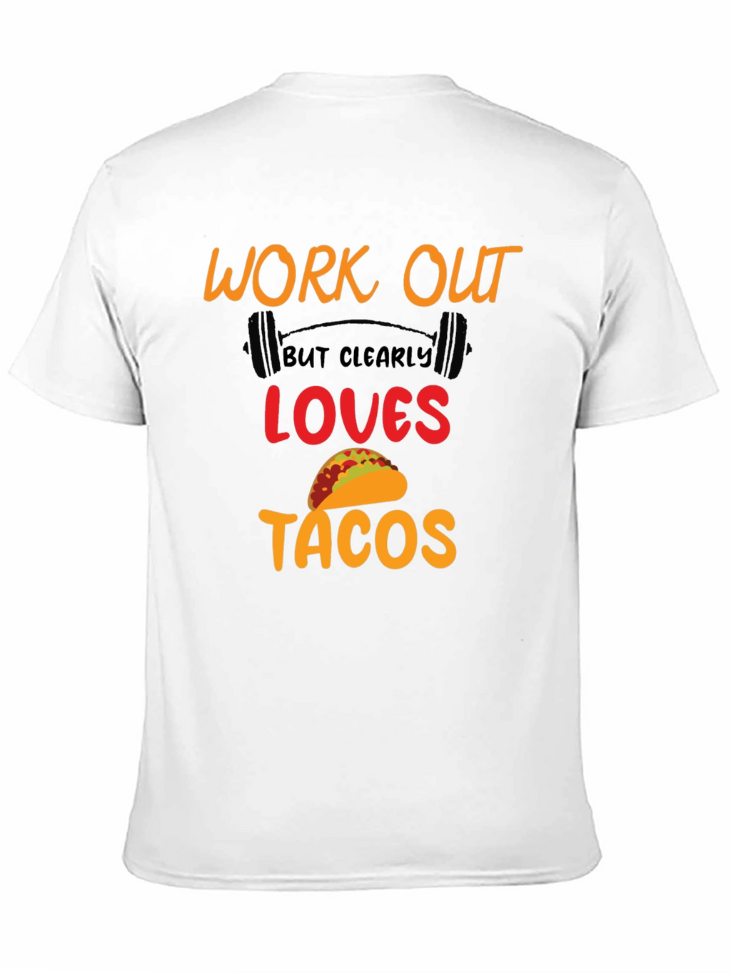Work Out Loves Tacos Black Graphic Tee