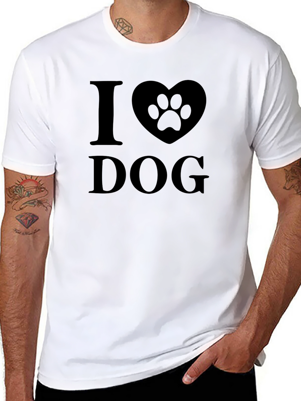 I Heart Dog Black Graphic Tee