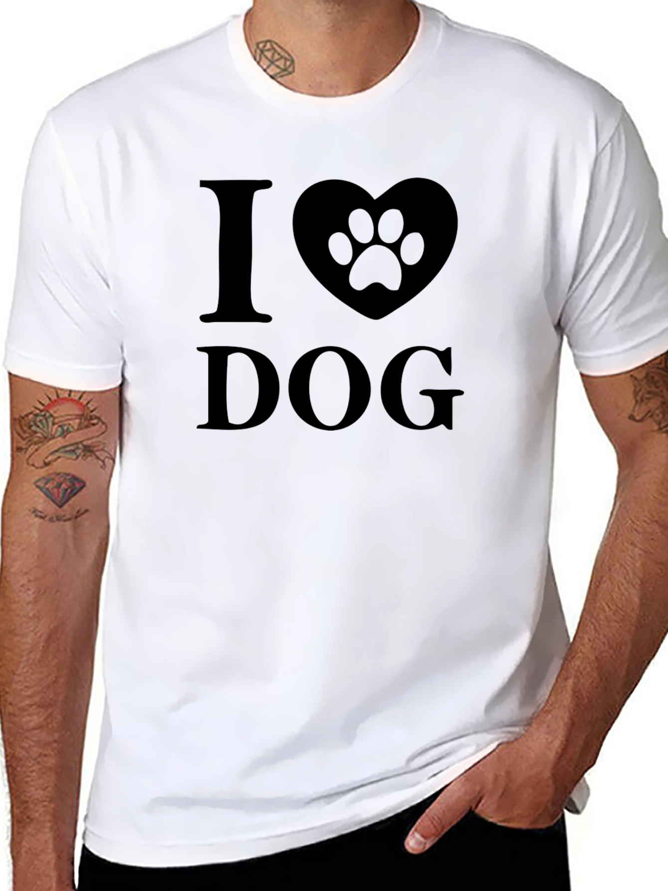 I Heart Dog Black Graphic Tee