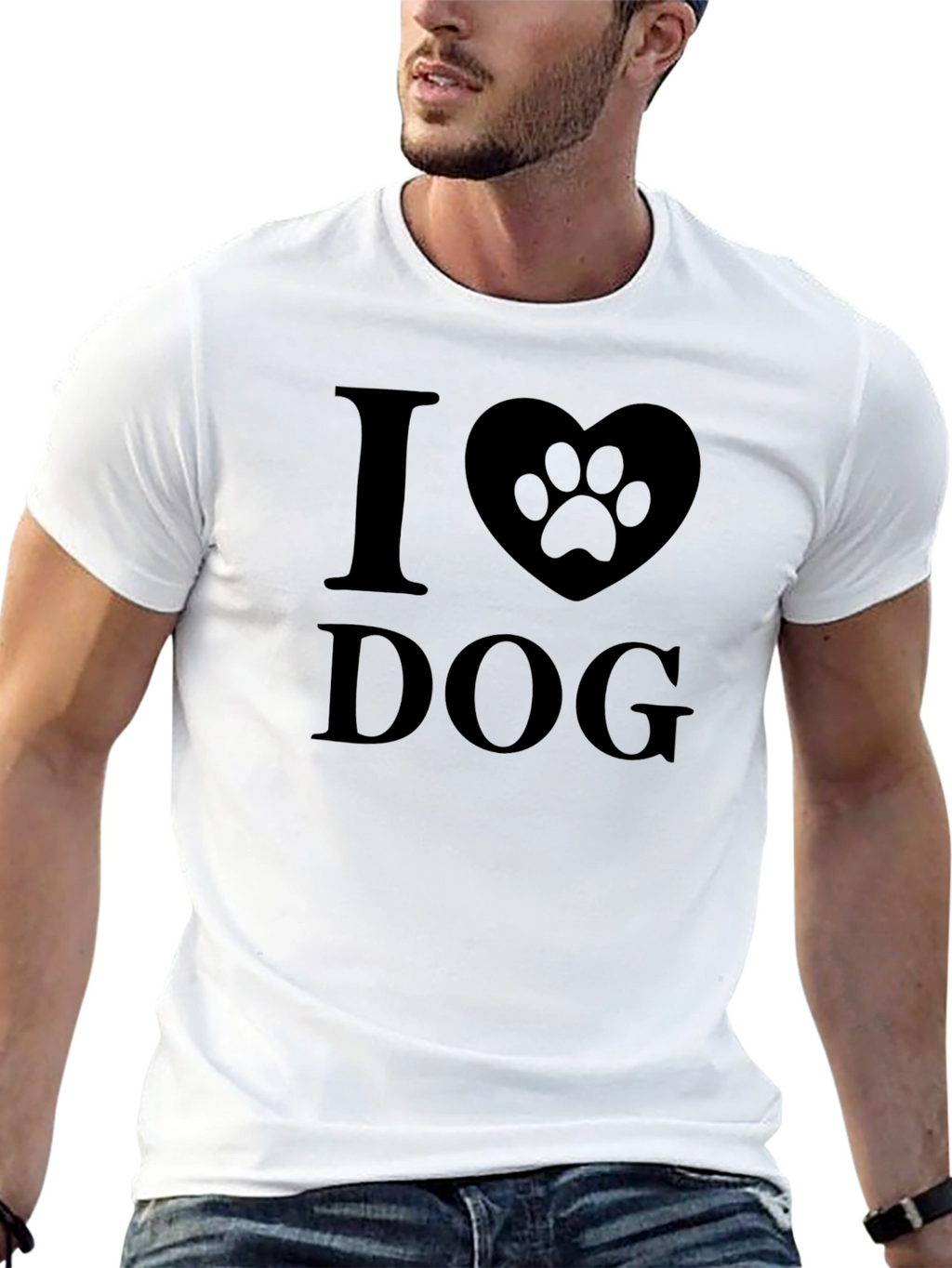 I Heart Dog Black Graphic Tee