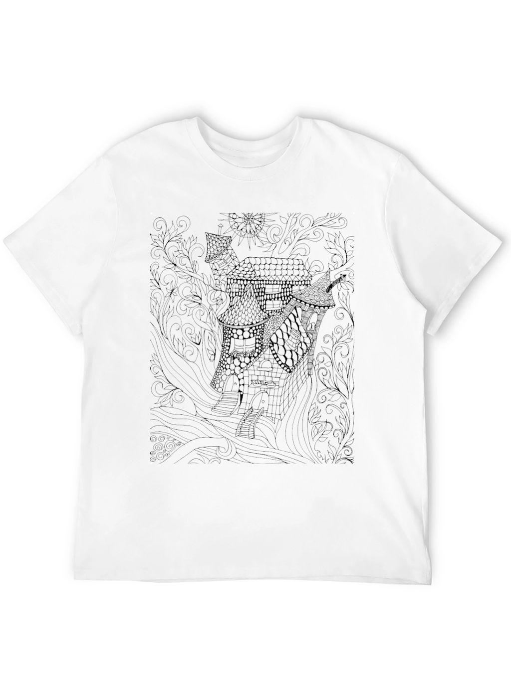 Mystic Manor Mens Black Graphic Tee