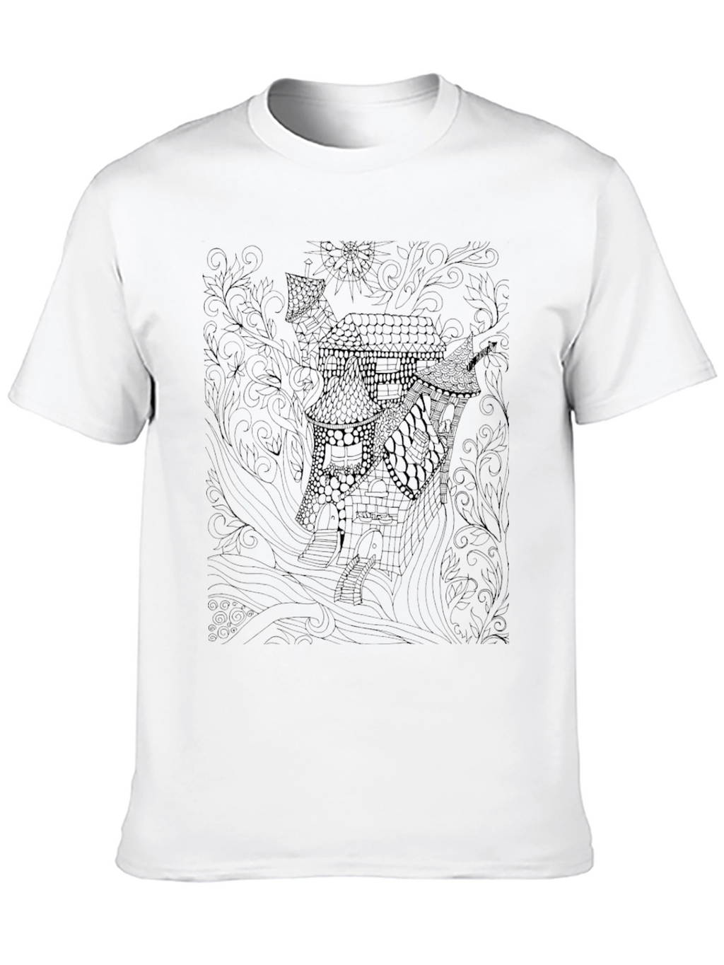 Mystic Manor Mens Black Graphic Tee