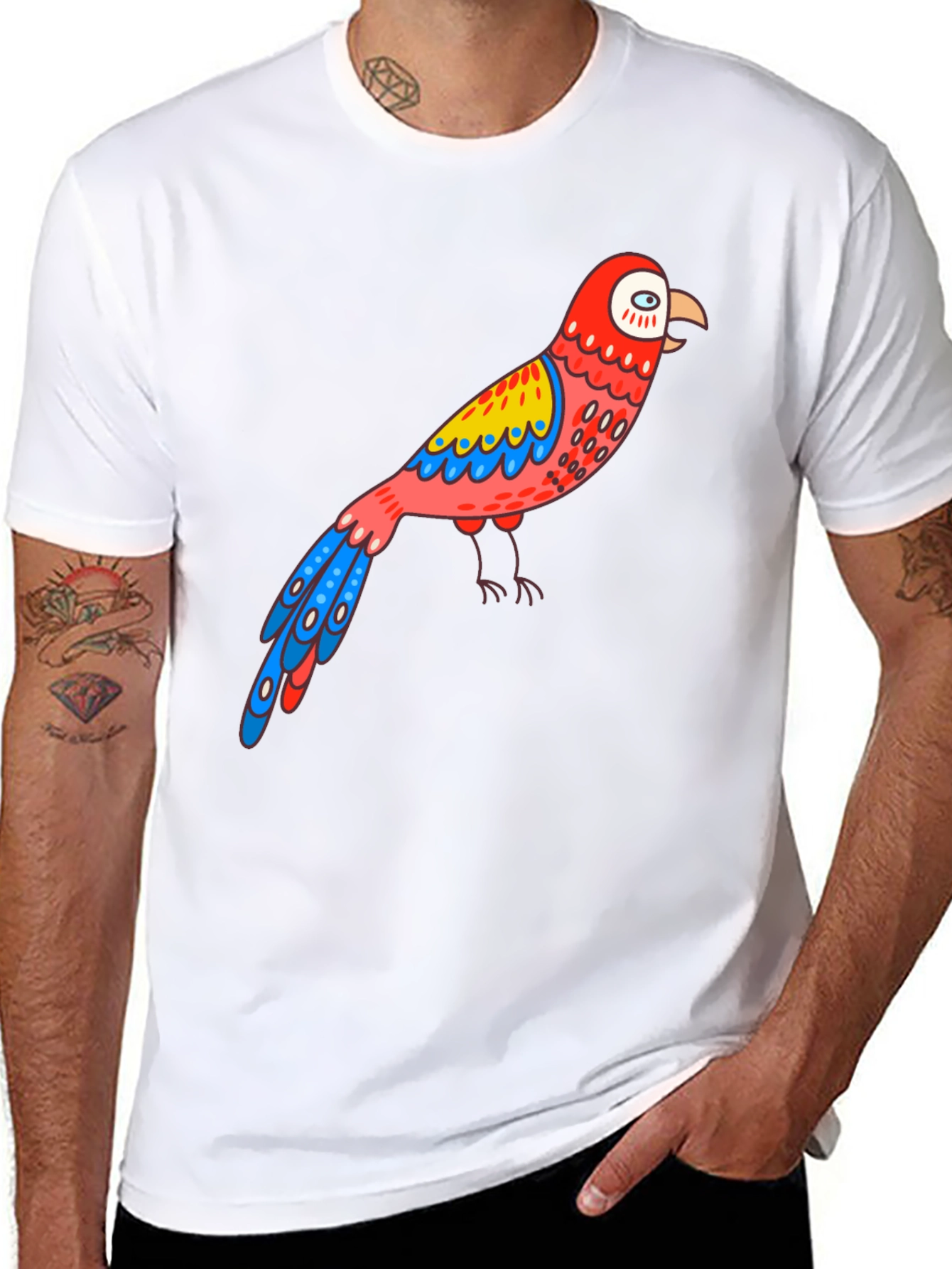 Parrot Graphic Black T-Shirt