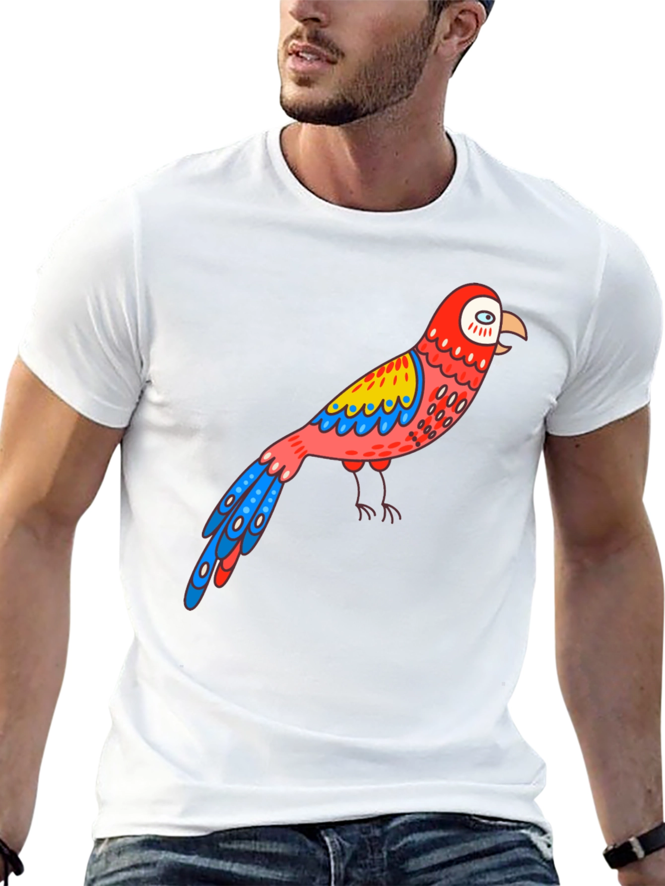 Parrot Graphic Black T-Shirt