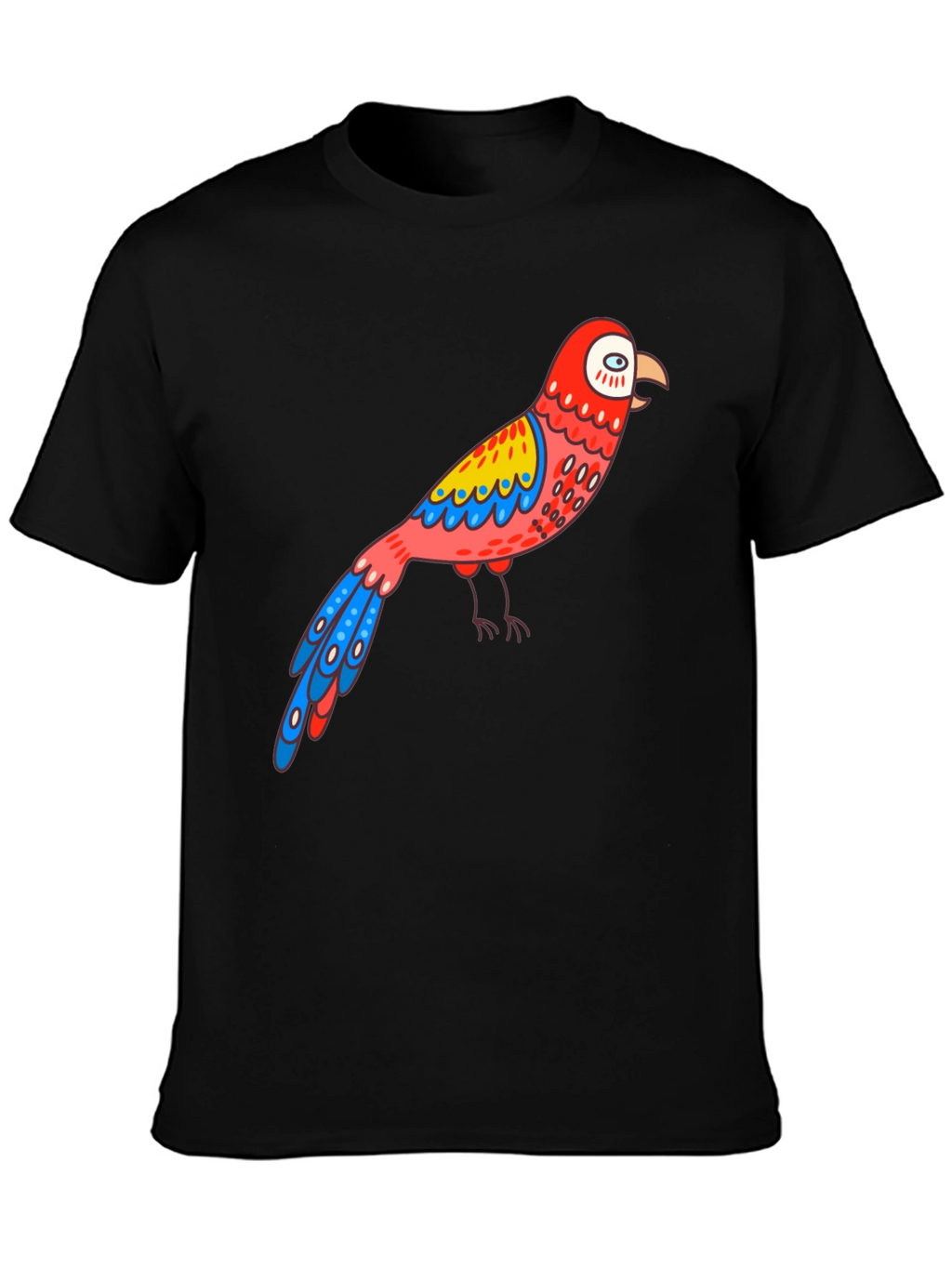 Parrot Graphic Black T-Shirt