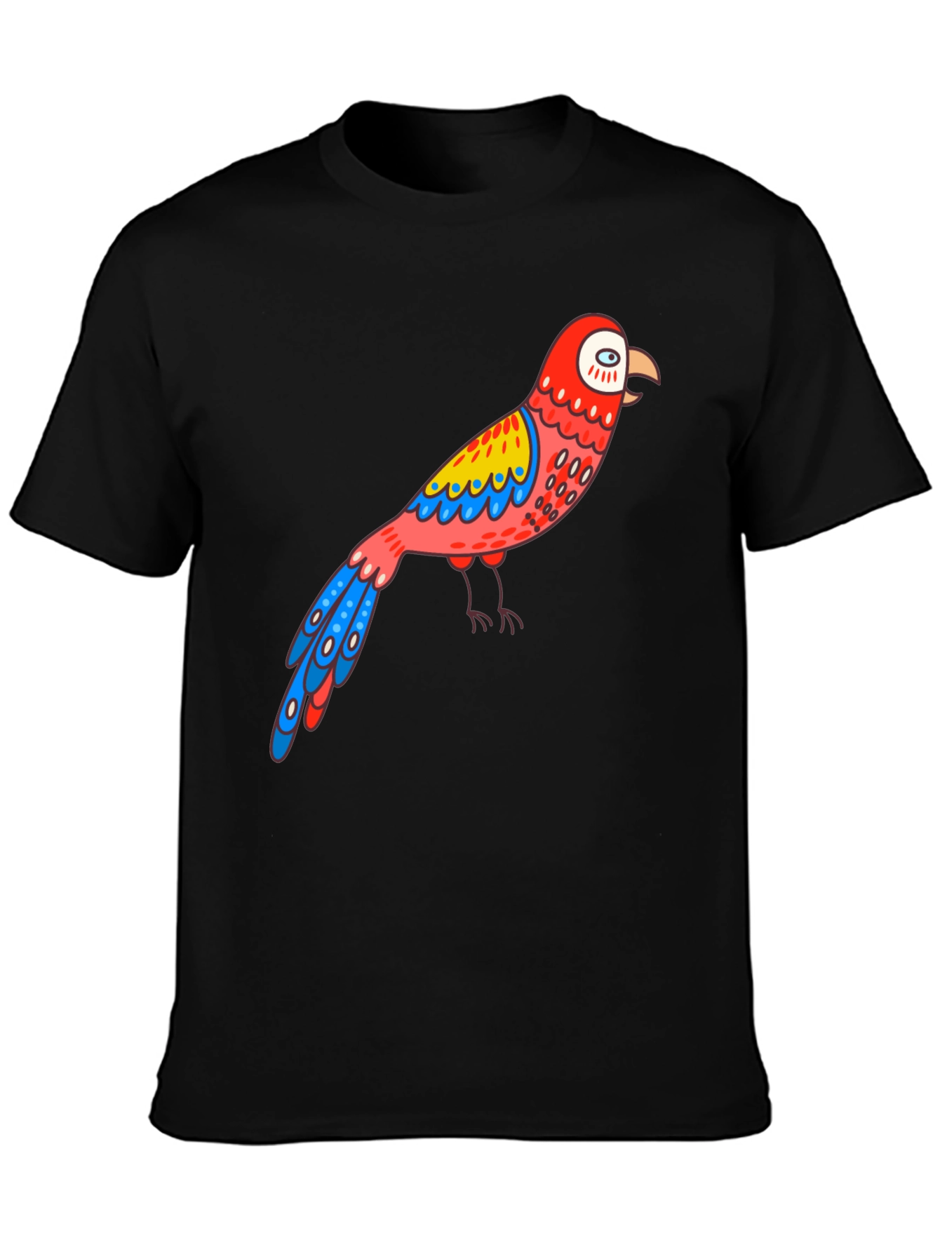Parrot Graphic Black T-Shirt