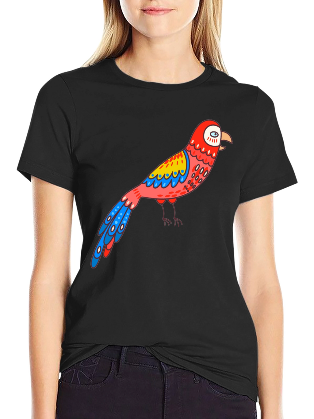 Parrot Graphic Black T-Shirt